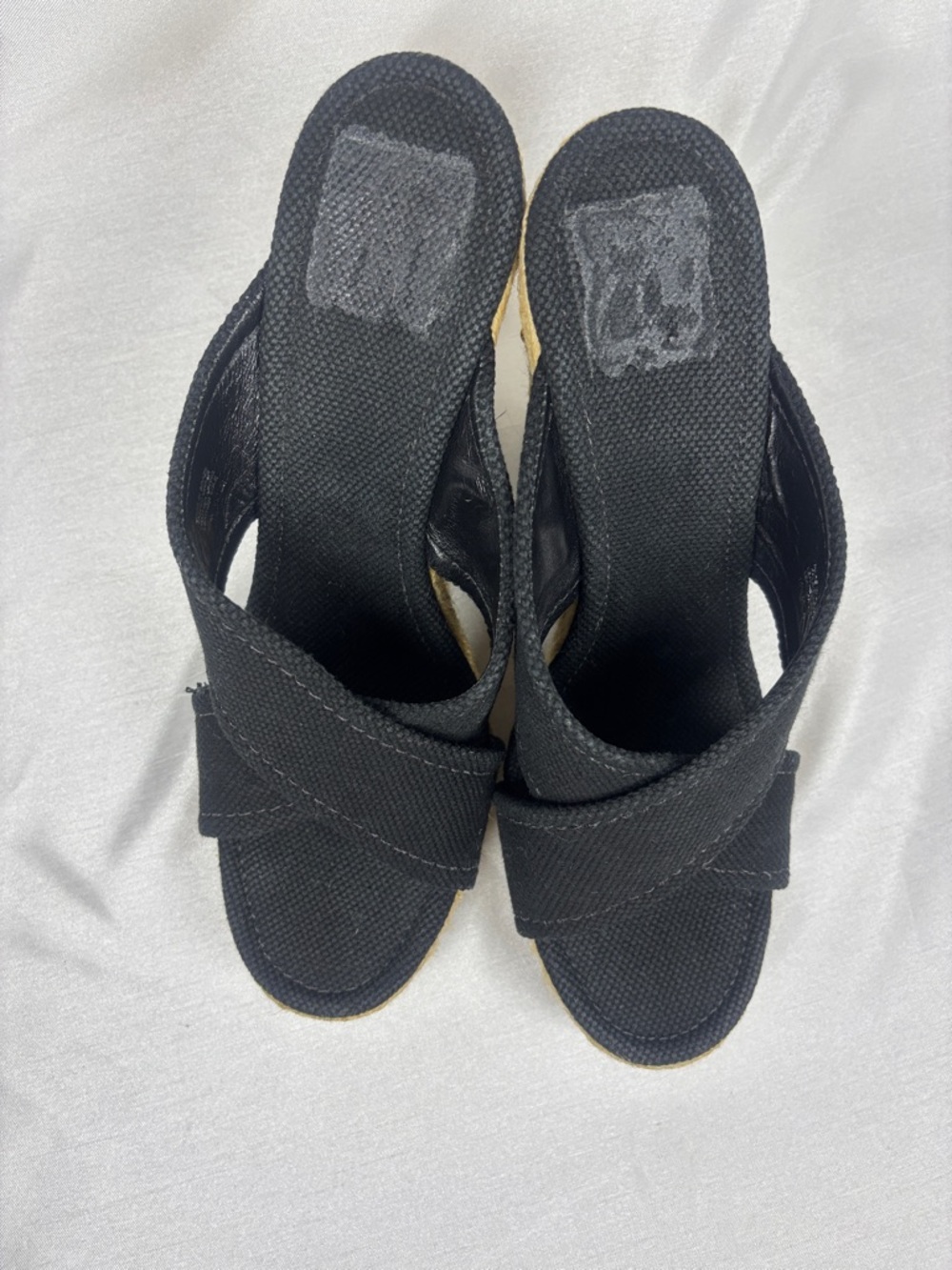Tory Burch Black Crisscross Platform Espadrille Slides - Picture 7 of 8